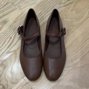 Everlane Brown Mary Jane Flats